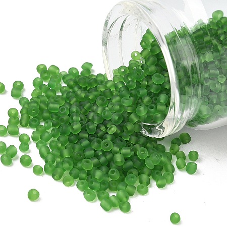 8/0 Frosted Round Glass Seed Beads X-SEED-A008-3mm-M7-1