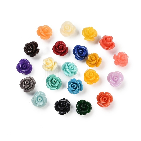 Synthetic Coral Carved Beads CORA-M001-07V-1