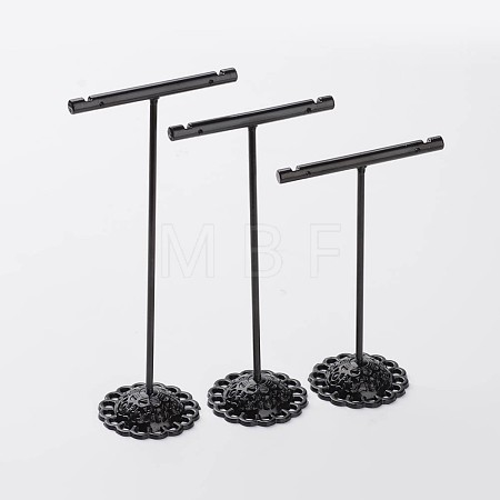 3 Pcs T Bar Iron Earring Displays Sets X-EDIS-P001-01B-1