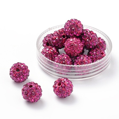 Polymer Clay Rhinestone Beads RB-C1438-10mm-A24-1