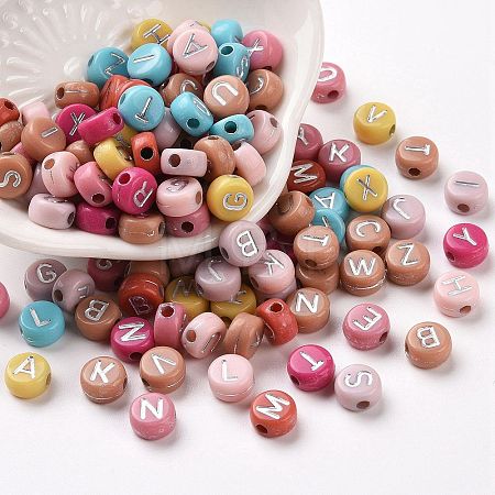 Opaque Mixed Color Acrylic Beads MACR-Q242-011B-1