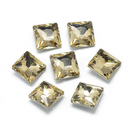 Pointed Back Glass Rhinestone Cabochons RGLA-T027-8x8mm-08-1
