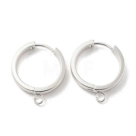 201 Stainless Steel Huggie Hoop Earrings Findings STAS-A167-01V-S-1