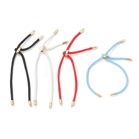 Nylon Round Cord Slider Bracelet Makings AJEW-JB01537-1