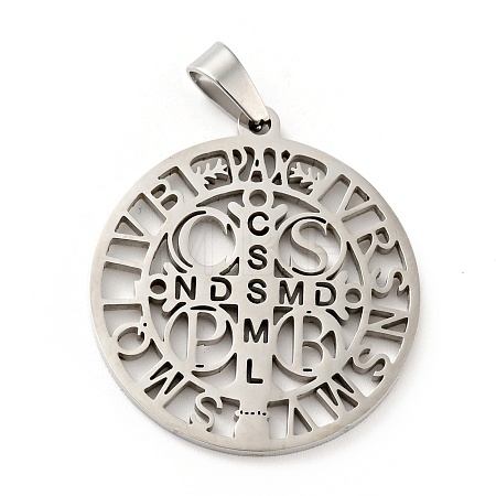 Non-Tarnish 201 Stainless Steel Pendant STAS-E015-14P-1