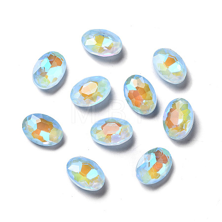 Mocha Fluorescent Style Glass Rhinestone Cabochons GGLA-M005-01A-211MK-1