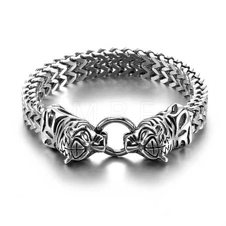 Tiger Viking 304 Stainless Steel Wheat Chain Bracelets for Men FS-WGC8E20-04-1