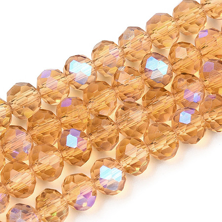 Electroplate Glass Beads Strands LS-EGLA-A034-T10mm-L23-1