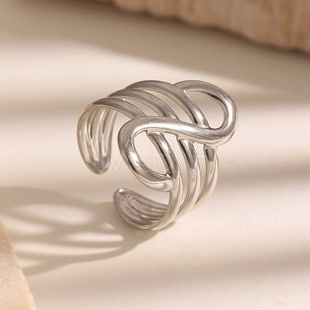 Line 304 Stainless Steel Cuff Open Rings WGE83BC-02-1
