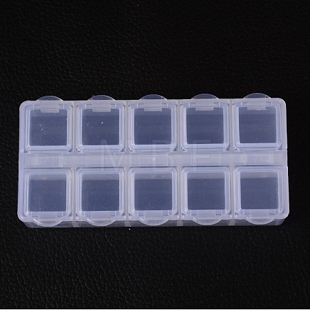 Cuboid Plastic Bead Containers CON-N007-01-1