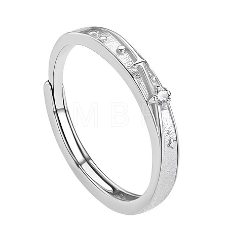 999 Sterling Silver with Clear Cubic Zirconia Finger Rings FS-WG8222C-01-1