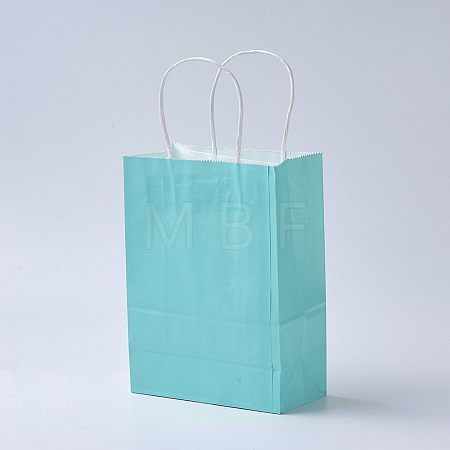 Pure Color Kraft Paper Bags AJEW-G020-D-14-1