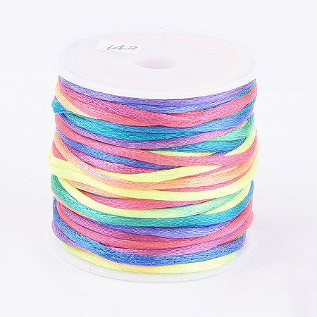 Nylon Satin Rattail Cords LS-NWIR-L006-1mm-14-1