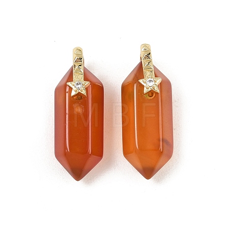 Natural Carnelian Double Terminal Pendants GG-CBA4154-07G-01-1