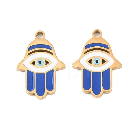 304 Stainless Steel Enamel Pendants STAS-Z190-09G-07-1