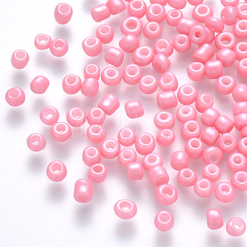 8/0 Baking Paint Glass Round Seed Beads SEED-S036-01B-04-1