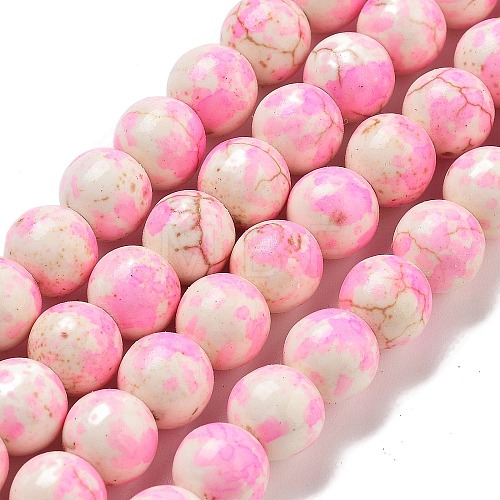 Synthetic Turquoise Dyed Beads Strands G-E594-24O-1