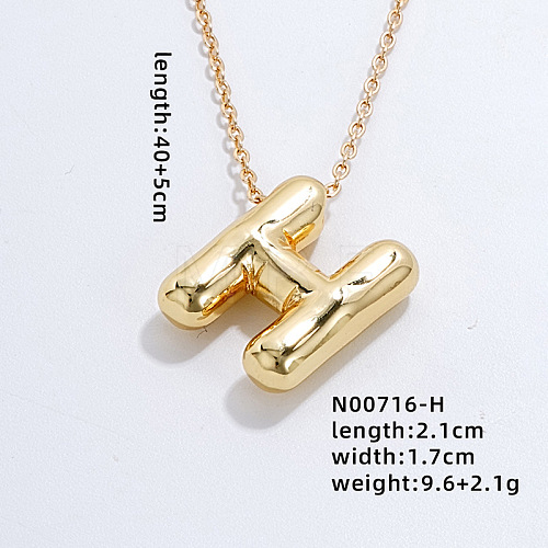 Stainless Steel Party Balloon Letter Pendant Cable Chain Necklaces for Women YF1942-8-1