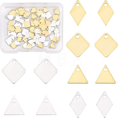 84Pcs 6 Style Brass Charms KK-FH0002-63-1