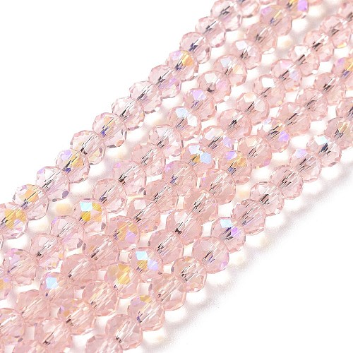 Electroplate Glass Beads Strands EGLA-A044-T6mm-L22-1