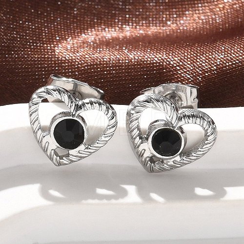 304 Stainless Steel Stud Earrings EJEW-F361-06P-1