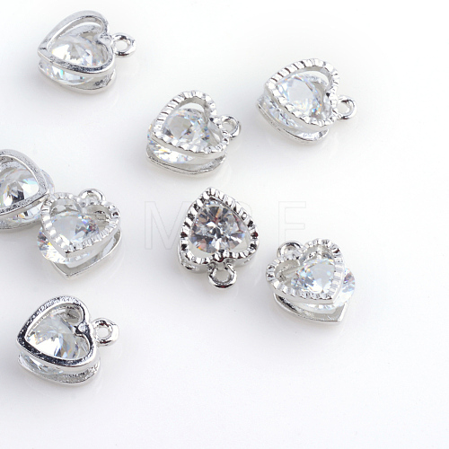 Heart Alloy Charms X-ZIRC-R007-043A-02-1