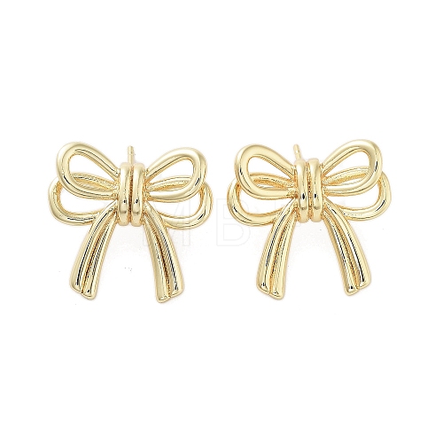 Rack Plating Brass Stud Earring EJEW-C081-30G-1