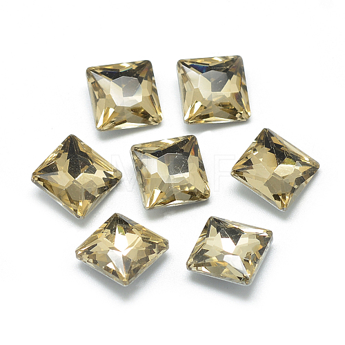 Pointed Back Glass Rhinestone Cabochons RGLA-T027-8x8mm-08-1