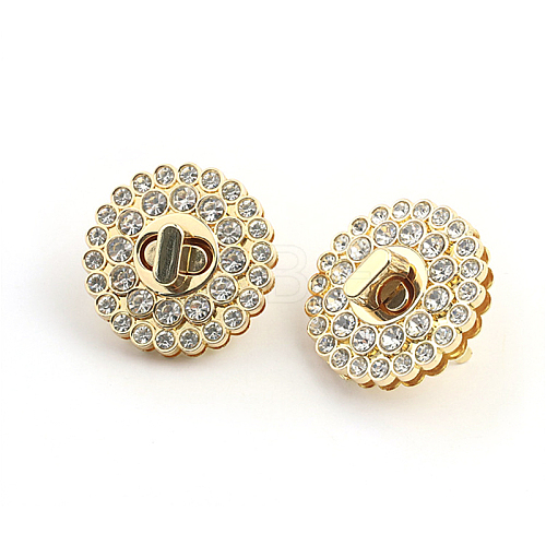 Round Alloy Rhinestone Bag Twist Lock PURS-PW0010-22KCG-1