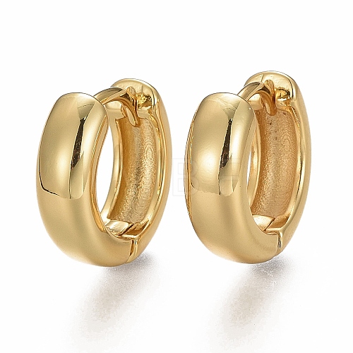 Brass Chunky Small Huggie Hoop Earrings for Women EJEW-SZ0001-44-1