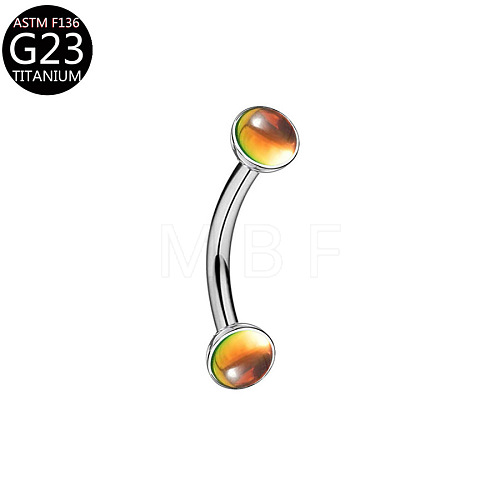 G23 Titanium Enamel Curved Barbell Eyebrow Rings WGC39D0-09-1