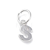 925 Sterling Silver Letter Charms STER-C012-01S-S-1