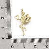 Brass Micro Pave Clear Cubic Zirconia Pendants CU-L001-14G-02-3