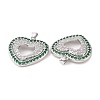 Brass Micro Pave Cubic Zirconia Pendants KK-B070-01P-3