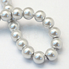 Baking Painted Pearlized Glass Pearl Round Bead Strands HY-Q003-10mm-62-4