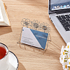 4Pcs Flower Stainless Steel Desktop Business Card Holder AJEW-GO0004-80-3