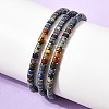 Natural Lapis Lazuli & Non-magnetic Hematite Beaded Adjustable Bracelets for Unisex BJEW-K251-09T-3