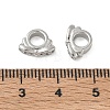 Brass Micro Pave Cubic Zirconia European Beads CU-CBAC675-03P-2