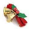 Cloth & Iron Christmas Bowknot Bell Hanging Ornaments  HJEW-S004-01B-2