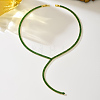 Simple Brass Pave Cubic Zirconia Geometric Tennis Y-shaped Necklaces for Women LN7822-2-1
