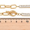 304 Stainless Steel Pave Clear Cubic Zirconia Tennis Chain Paperclip Chain Necklaces with OT Clasps NJEW-D326-02G-4