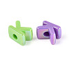 UV Plating Opaque Acrylic European Beads OACR-M027-03K-3