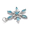 Brass Cubic Zirconia Pendants ZIRC-O044-02H-P-3