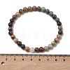 Natural Alashan Agate Round Beads Stretch Bracelets for Women BJEW-Z158-03M-04-5