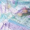 Tie Dye Silver Star Polyester Mesh Tulle Fabric DIY-WH0410-84-1-3