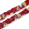 Baking Paint Electroplate Transparent Glass Beads Strands EGLA-N020-05A-1