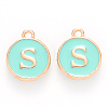 Golden Plated Alloy Enamel Charms ENAM-S118-05S-1