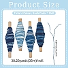 4 Rolls 4 Colors Tie-Dyed Round Cotton Cord WCOR-CY0001-03-2
