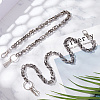 2Pcs 2 Style Zinc Alloy Skull Link Chain Waist Belt AJEW-AR0001-75-4
