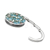 Baking Paint Zinc Alloy Crystal Rhinestone Bag Hanger BAGH-F001-B03-2